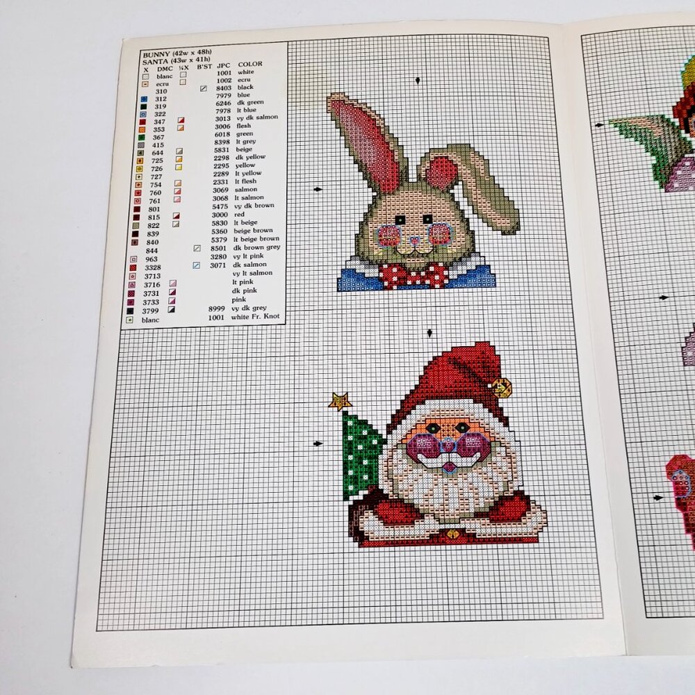 Pocket Pals in Waste Canvas Cross Stitch Sandi Gore Evans Leisure Arts Vtg 1991 - Picture 2 of 4